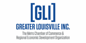 The Greater Louisville Inc. City Chamber of Commerce logo. GLI is in brackets with the words Metro Chamber of Commerce